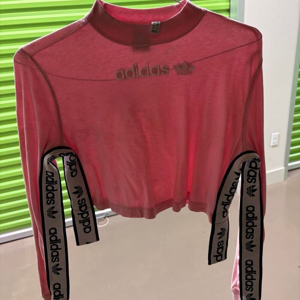 Adidas Women's Pink Crop-top